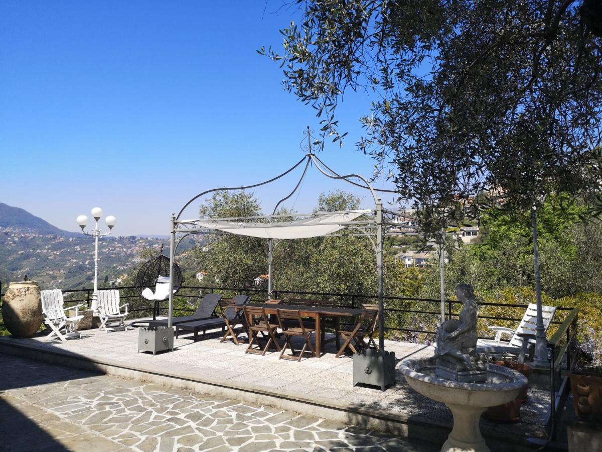 Villa La Vivagna - Casa vista mare tra gli ulivi Leivi Esterno foto