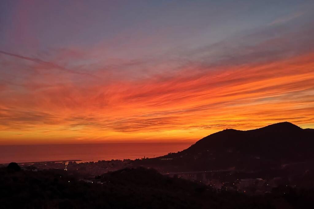 Villa La Vivagna - Casa vista mare tra gli ulivi Leivi Esterno foto