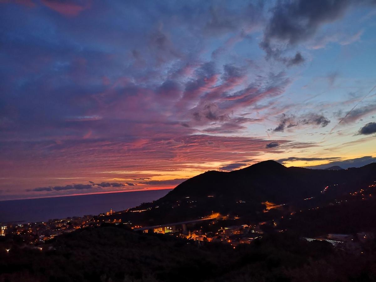 Villa La Vivagna - Casa vista mare tra gli ulivi Leivi Esterno foto