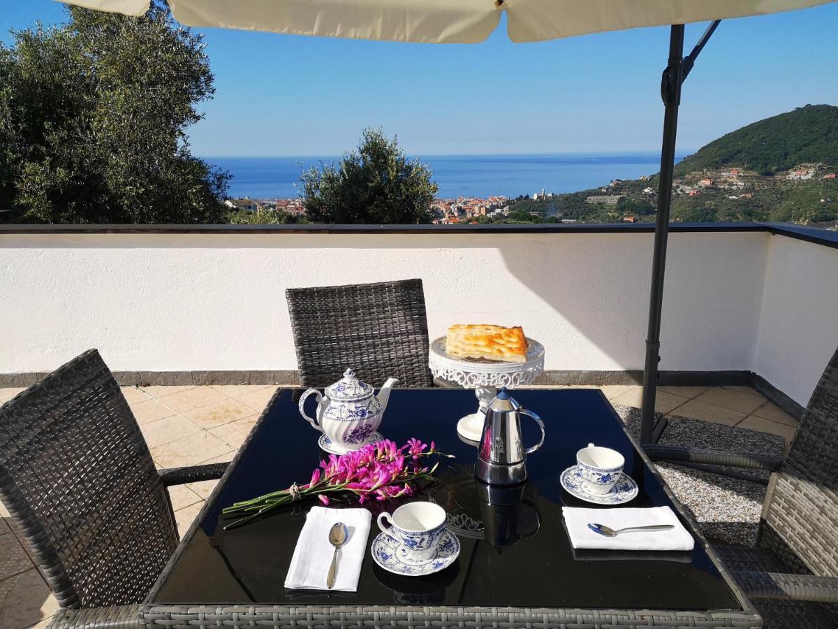 Villa La Vivagna - Casa vista mare tra gli ulivi Leivi Esterno foto