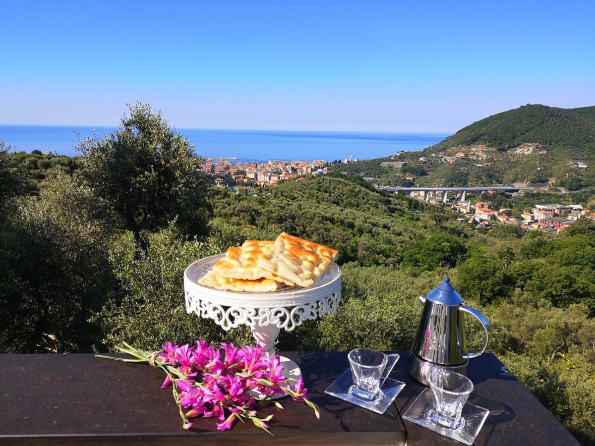 Villa La Vivagna - Casa vista mare tra gli ulivi Leivi Esterno foto
